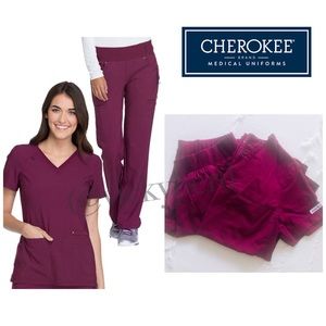 Cherokee Burgundy Scrubs Set